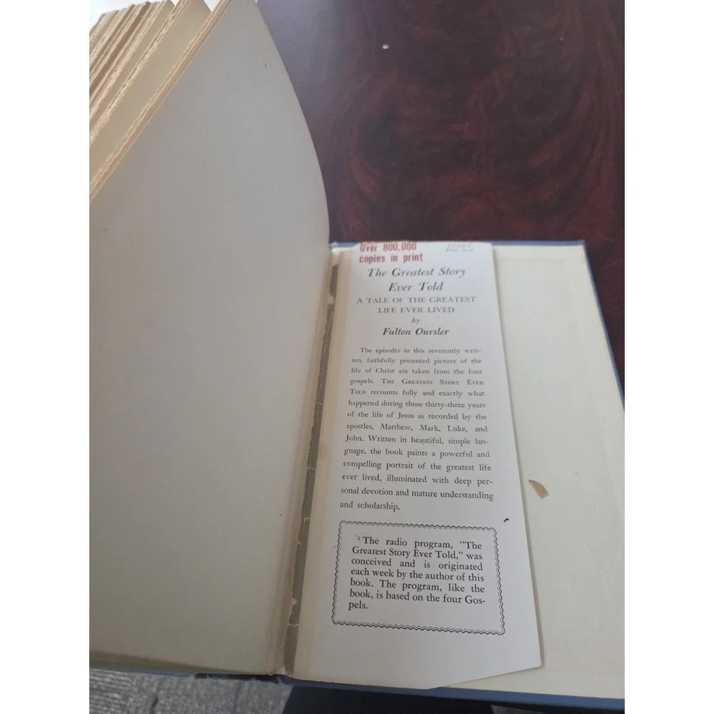 The Greatest Story Ever Told by Fulton Oursler Vintage Hardcover 1949